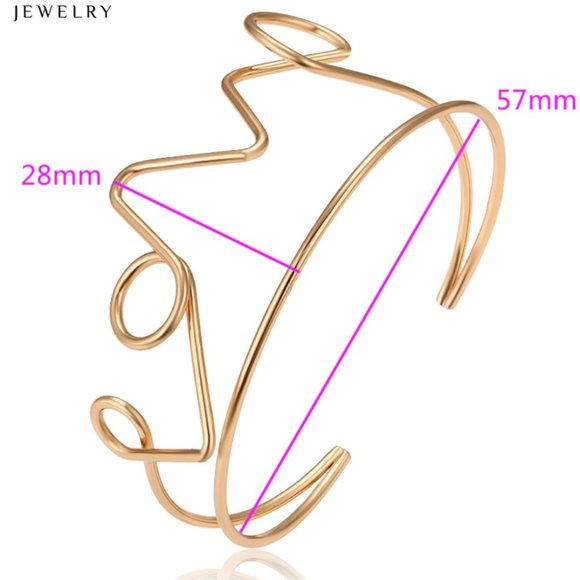 Stunning "LOVE" 18KGP Bangle Bracelet - Picture 2 of 11